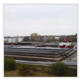environmental remediation, geotubes, contaminated sediments, dewatering, passive dewatering, filter fabric