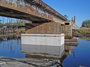 Vinyl sheet piling, bridge pier repair