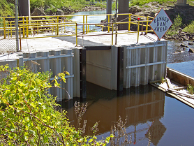 Vinyl Sheet Piling, intake structure repair, dam repairs