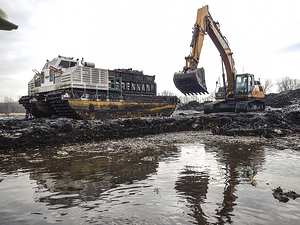 environmental dredging, wetland restoration, amphibious equipment