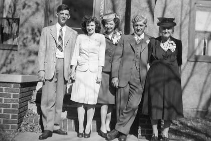 1945 Brennan Family (Left to Right, Ralph, Marie, Dorothy, Jim, Julia (Manning))