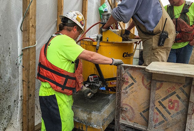 dam construction, concrete placement, grouting, concrete repairs, water cutoff grouting, chemical grouting, structural consolidation