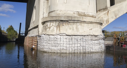 bridge repair, pier repair, bridge construction, underwater pier repairs