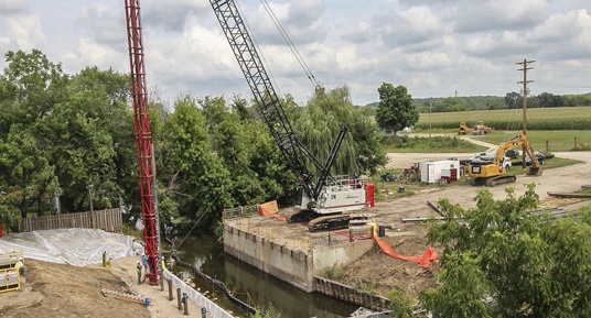 bridge construction, bridge replacement, bridge repair, pile driving, span switchout
