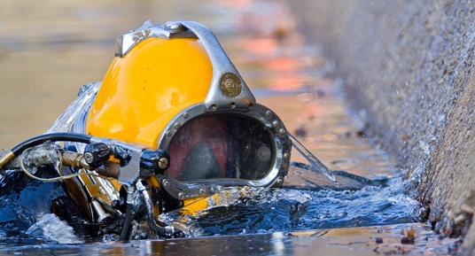 underwater inspections, commercial divers, dock inspections, underwater construction, marine construction, brown water diving, black water diving