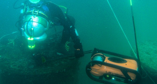 underwater inspections, railroad bridges, rov inspections, rov inspections of railroad bridges