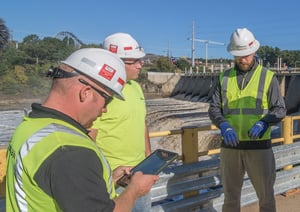 Mobile safety software on job site