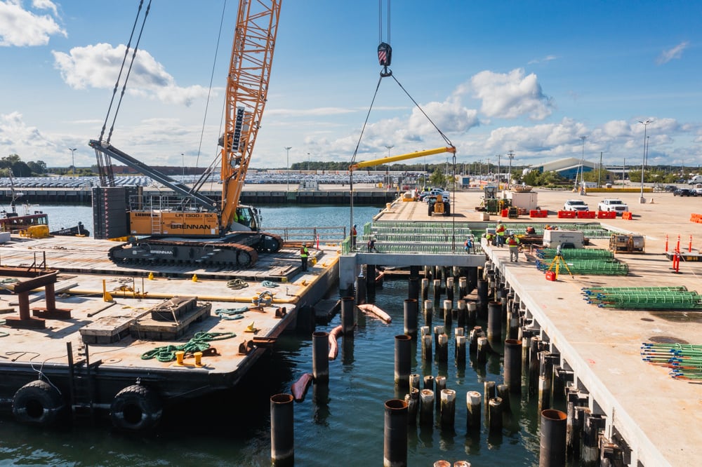 Photo of Brennan working QDC Pier 1