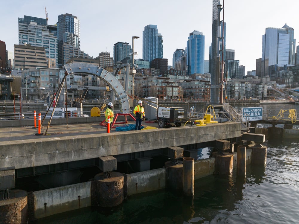 Photo of J.F. Brennan Company Laying Subsea Cable in Seattle