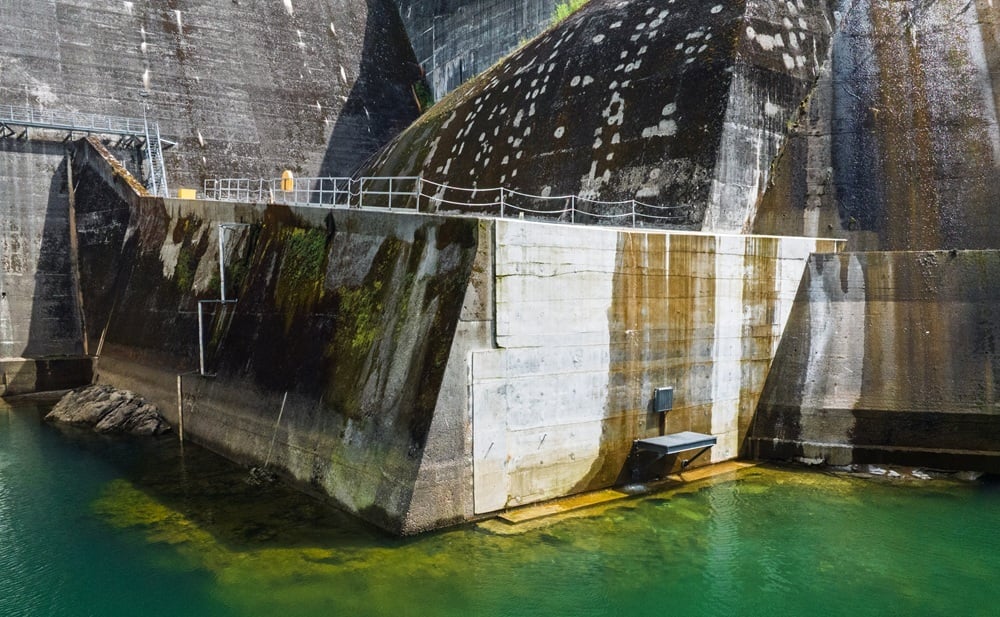 Hydro dam photo of Brennan's finished formwork