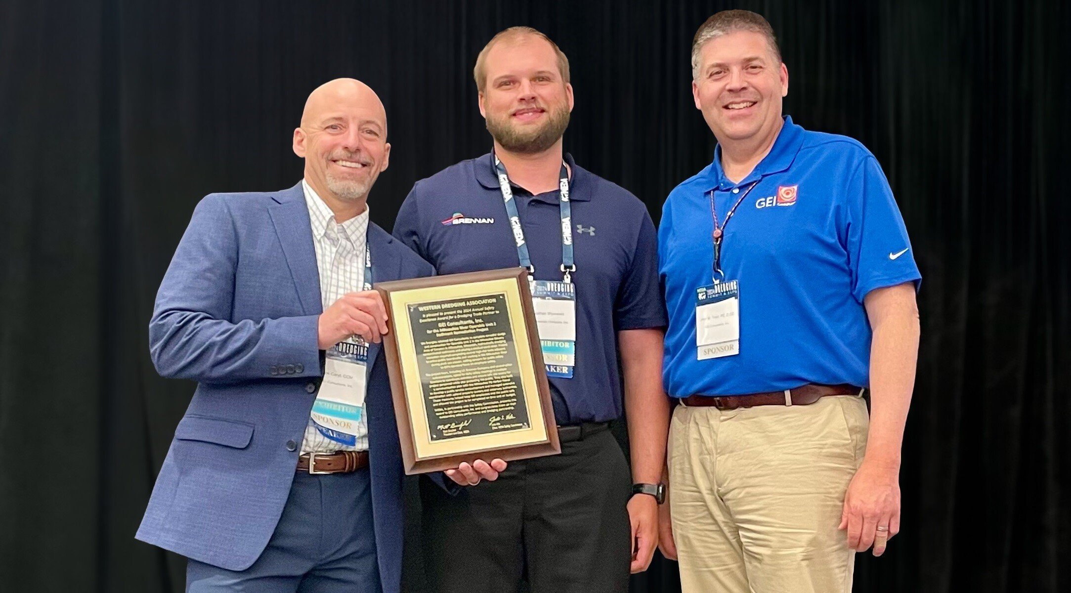 Photo of Brennan accepting 2024 Safety Excellence Award