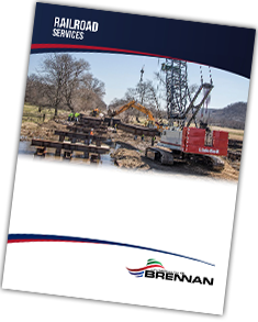 railroad services brochure, railroad construction services, brennan