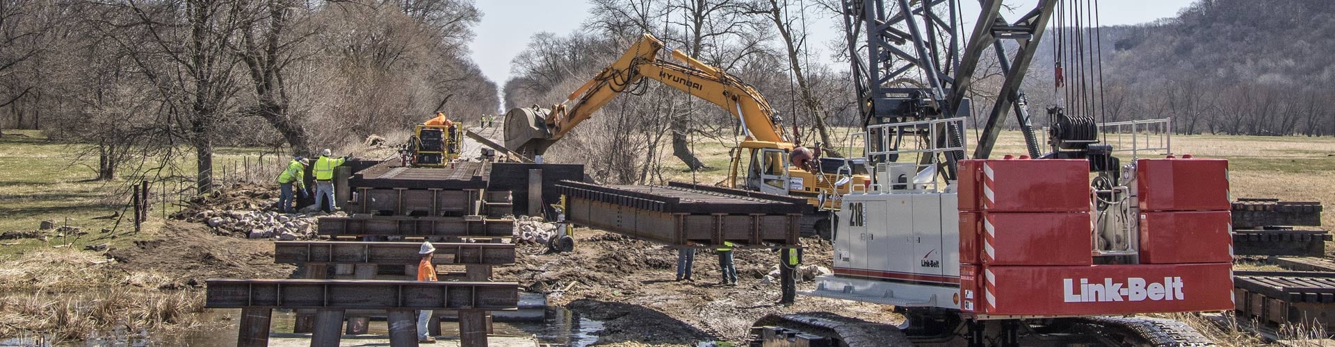 bridge construction, bridge replacement, span replacement, remote location construction