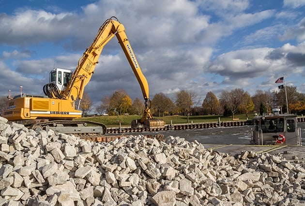 rip rap, scour control, erosion control, rock placement, railroad bridge scour protection