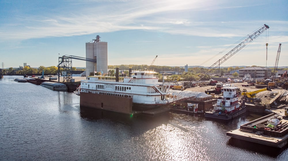 Photograph of J.F. Brennan Company's harbor and dry dock